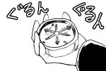  comic compass greyscale holding holding_compass idolmaster idolmaster_cinderella_girls kuboken_(kukukubobota) monochrome translated 