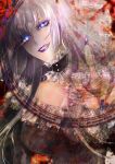  choker dress frills hime_cut long_hair mamiya_t silver_hair smile umineko_no_naku_koro_ni virgilia 