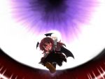  bat_wings blush danmaku head_wings headwings koakuma long_hair red_eyes red_hair redhead tears touhou wings 