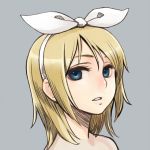  blue_eyes bust chan_co hair_ribbon kagamine_rin portrait ribbon short_hair vocaloid 