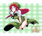  china_dress chinadress chinese_clothes hong_meiling ooike_teru red_hair redhead touhou twin_braids 