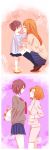  2girls age_difference brown_hair kawai_rou multiple_girls orange_hair yuri 