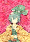  00s 1girl androgynous flower goggles hachiyama_(artist) hat kino kino_no_tabi short_hair smile solo traditional_media 