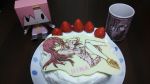  cake cup food hayate_no_gotoku! katsura_hinagiku mug strawberry 