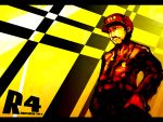 1boy copyright_name hat male_focus pac-man pac-man_(game) ridge_racer solo ukyo_rst uniform yazaki_shinji 