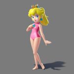 1girl 3d barefoot female full_body leotard mario_&amp;_sonic_at_the_olympic_games mario_&amp;_sonic_at_the_rio_2016_olympic_games nintendo official_art princess_peach solo super_mario_bros. 