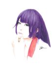  bakemonogatari monogatari_(series) purple_hair senjougahara_hitagi skinrar tagme 