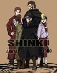  1girl 4boys araya character_name gaara kankuro multiple_boys naruto shinki_(naruto) yodo_(naruto) 