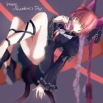  1girl animal_ears cat_ears kaenbyou_rin legs red_eyes redhead tails touhou twintails valentine 