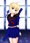  1girl ahoge artist_request blonde_hair capsule_servant fate/stay_night fate_(series) female master_artoria saber solo 