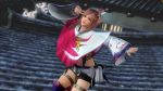  1girl 3d dead_or_alive dead_or_alive_5 honoka_(doa) kunoichi_(cosplay) kunoichi_(sengoku_musou) official_art pink_hair smile solo v 