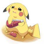  animated animated_gif artist_request food ketchup nintendo pikachu pokemon sad solo tears 