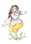  1girl artist_request brown_hair female long_hair sandals solo tagme yayoi_period 