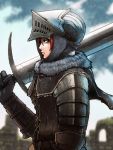  1840 1girl armor dark_souls redhead souls_(from_software) sword 