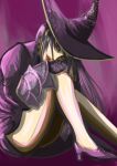  artist_request dark_souls dark_souls_ii from_software hat high_heels lips looking_at_viewer purple_hair souls_(from_software) violet_eyes witch witch_hat zullie_the_witch 