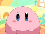  1boy animated animated_gif bed bedroom blue_eyes blush crawling kirby kirby_(series) looking_at_viewer looking_back nintendo open_mouth pillow sad sitting solo window 