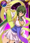  00s 1girl artist_request breasts female green_hair ikkitousen kyocho_chuukou large_breasts solo tagme 