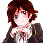  1girl blush looking_at_viewer mikk ruby_rose rwby smile solo 