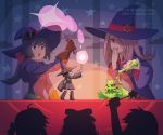  2girls constanze_albrechtsburger dav-19 doll flask hair_over_one_eye little_witch_academia magic monster multiple_girls ponytail puppet slime sucy_manbabalan wand witch witch_hair 