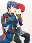  2boys black_hair blue_hair crossover fire_emblem marth mother_(series) multiple_boys ness nintendo short_hair super_smash_bros. 