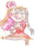  2girls hug mona_(warioware) multiple_girls tagme 
