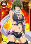  00s 1girl artist_request breasts female green_hair ikkitousen kyocho_chuukou large_breasts solo tagme 