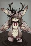  androgynous artist_request brown_eyes brown_hair furry gradient gradient_background rabbit short_hair solo wings 