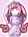  bat_wings ebola-chan flower nurse pink_hair tagme wings 