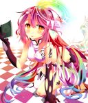  1girl book crop_top feathers female gyahu halo highres jibril_(no_game_no_life) long_skirt looking_at_viewer midriff no_game_no_life shirt side_slit skirt solo wings 