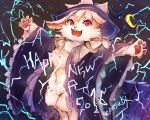  androgynous artist_request furry gradient gradient_background hat magic open_mouth rabbit red_eyes solo witch witch_hat 
