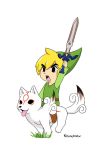  amaterasu animated animated_gif capcom crossover nintendo ookami_(game) sword tagme the_legend_of_zelda the_legend_of_zelda:_the_wind_waker toon_link weapon 