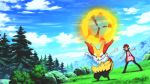  1girl animated animated_gif braixen hat pokemon pokemon_(anime) 