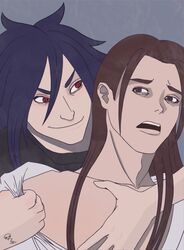  2boys multiple_boys naruto senju_hashirama uchiha_madara yaoi 