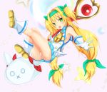  1girl arc_system_works artist_request ass bare_shoulders bell blazblue blonde_hair blush boots breasts child gloves green_eyes hair_ribbon hairband heart heart-shaped_pupils legs long_hair open_mouth panties platinum_the_trinity quad_tails ribbon shiny shiny_skin skirt small_breasts smile solo symbol-shaped_pupils underwear very_long_hair wand 