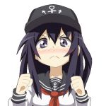  akatsuki_(kantai_collection) animated animated_gif blush hangaku kantai_collection long_hair sailor_uniform talking 