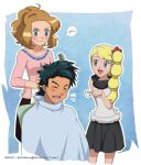  10s 1boy 2girls blonde_hair child eureka_(pokemon) multiple_girls novanoah older pokemon pokemon_(game) pokemon_xy satoshi_(pokemon) serena_(pokemon) 