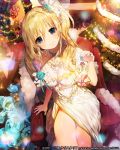  1girl blonde_hair blue_eyes blush dress female long_hair smile sukja 