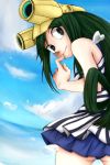  1girl asui_tsuyu boku_no_hero_academia goggles green_hair long_hair ocean swimsuit 