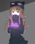  1girl cosplay enderman grey_background long_hair minecraft ryotaruu simple_background solo sweater violet_eyes 