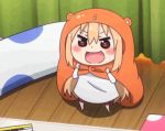  1girl animated animated_gif blush doma_umaru female fighting himouto!_umaru-chan open_mouth solo 