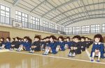  kiyo_(kyokyo1220) multiple_boys multiple_girls original panties school_uniform sitting underwear upskirt white_panties 