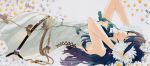  1girl blue_hair blush breasts closed_eyes dress female fire_emblem fire_emblem:_kakusei flower long_hair lucina nintendo official_art 