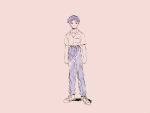  1boy 90s animated animated_gif full_body ikari_shinji neon_genesis_evangelion short_hair solo standing transformation wings 