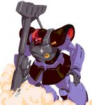  dom gundam mecha mobile_suit_gundam no_humans opocom rocket_launcher simple_background weapon 