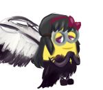  akemi_homura akuma_homura black_hair despicable_me gloves magical_girl mahou_shoujo_madoka_magica minion_(despicable_me) no_humans violet_eyes vividgrim 