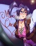  blush breasts christmas kousaka_shigure kuro_fn large_breasts pixiv_manga_sample purple_hair shijou_saikyou_no_deshi_ken&#039;ichi 