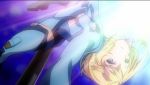 1girl artist_request blonde_hair heavy_object milinda_brantini pole_dancing solo tagme