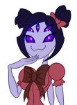  1girl :3 monster_girl muffet spider_girl undertale violet_eyes 