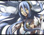  1girl aqua_(fire_emblem_if) artist_request blue_hair breasts dancer female fire_emblem fire_emblem_if long_hair nintendo open_mouth very_long_hair yellow_eyes 