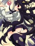  1girl ass black_hair breasts filia_(skullgirls) long_hair mishiro_shinza red_eyes samson_(skullgirls) skirt skullgirls tagme thigh-highs 